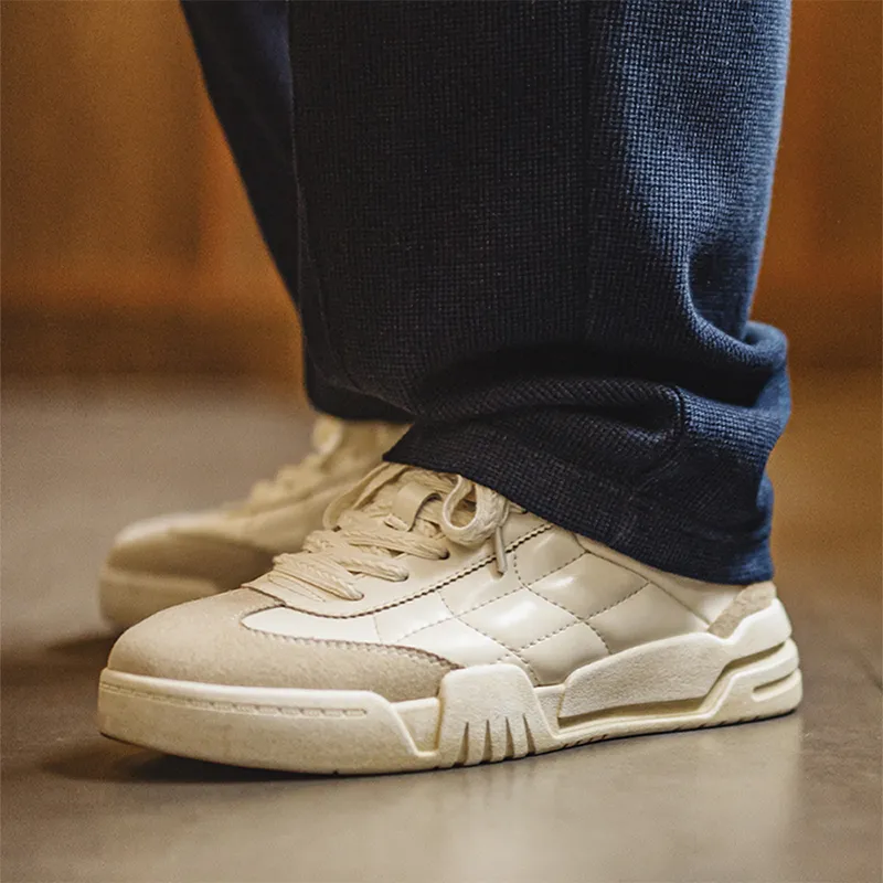 MADEN Low Top Casual Shoes Men's Persimmon White-1