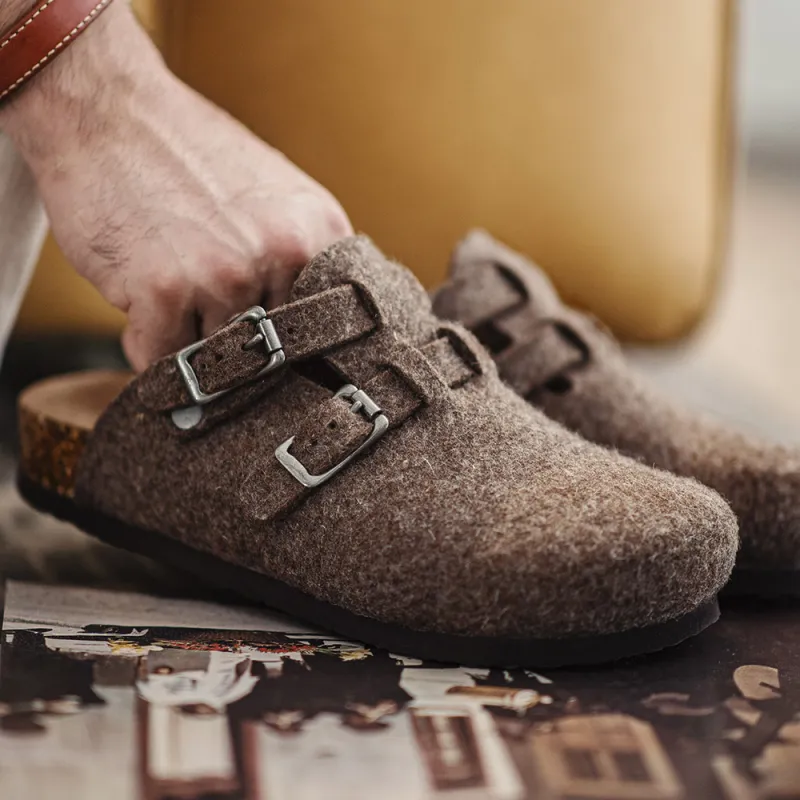 MADEN Closed Toe Slippers Men's Mocha-6