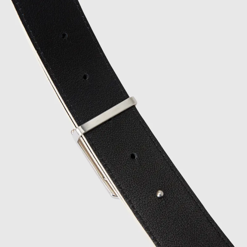 GOLDLION Top Grain Cow Leather Belts Men's White 35mm-5