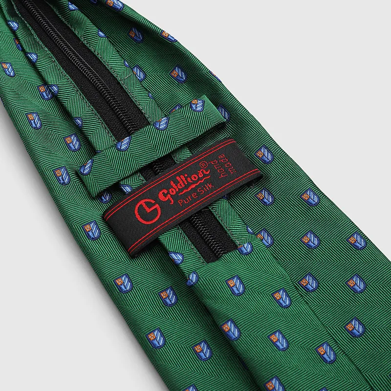 GOLDLION Mulberry Silk Ties Men's Green-5