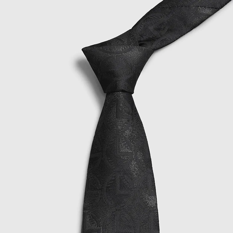 GOLDLION Mulberry Silk Ties Men's Gray Blue-8