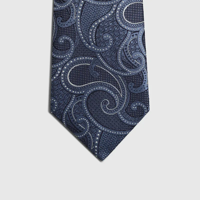 GOLDLION Mulberry Silk Ties Men's Royal Blue-9