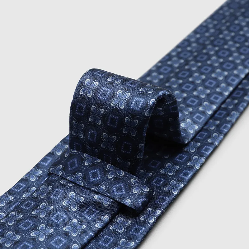 GOLDLION Mulberry Silk Ties Men's Royal Blue-4