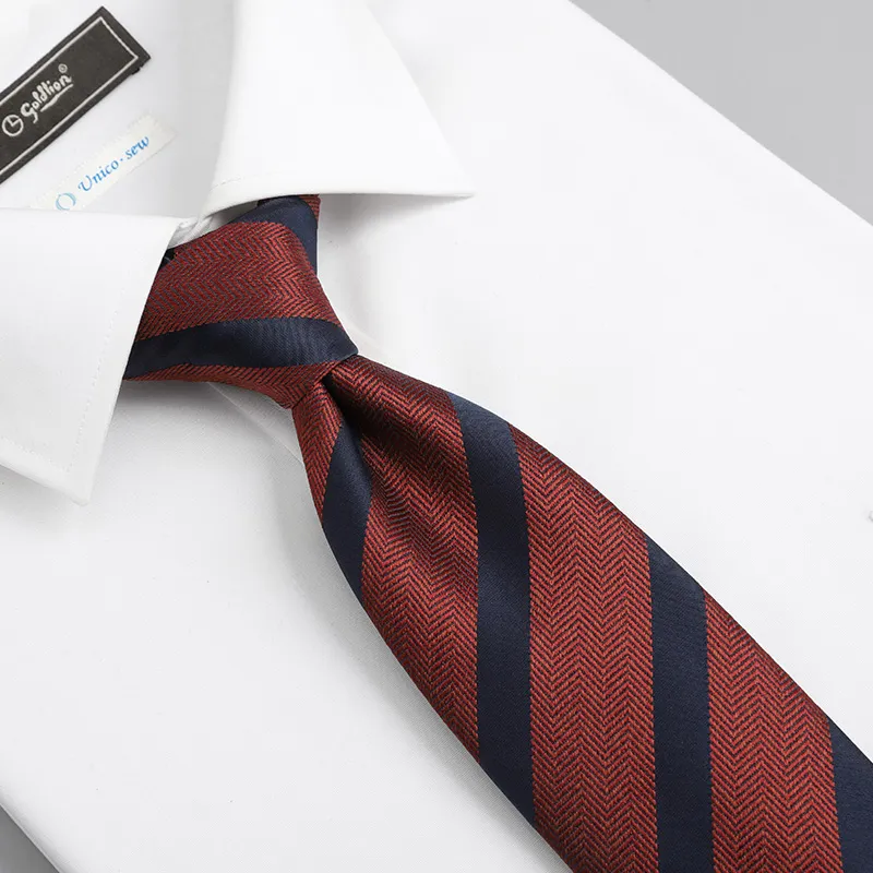 GOLDLION Polyester Ties Men's Blue-18