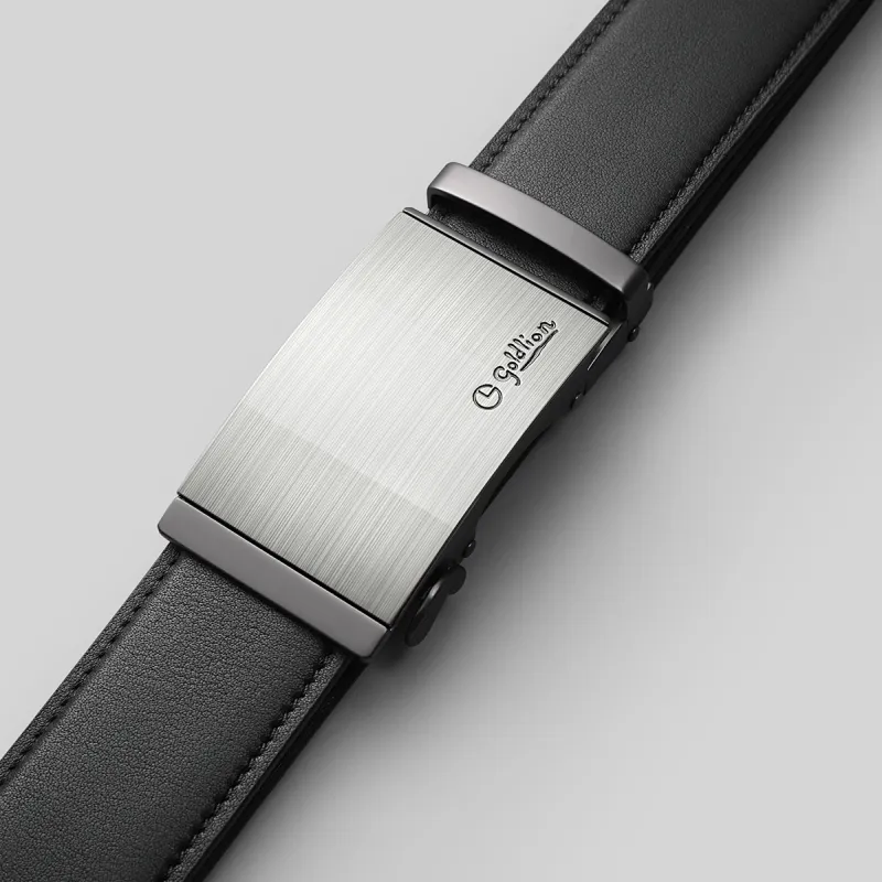 GOLDLION Top Layer Cow Leather Belt Men's Width 3.5cm-24