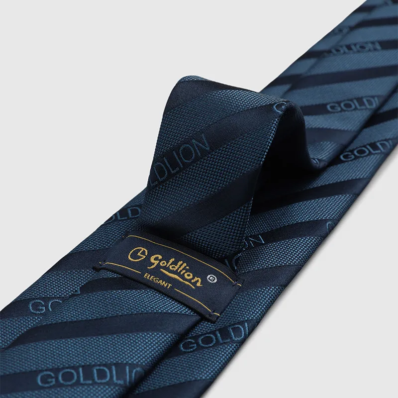 GOLDLION Polyester Ties Men's Blue-10