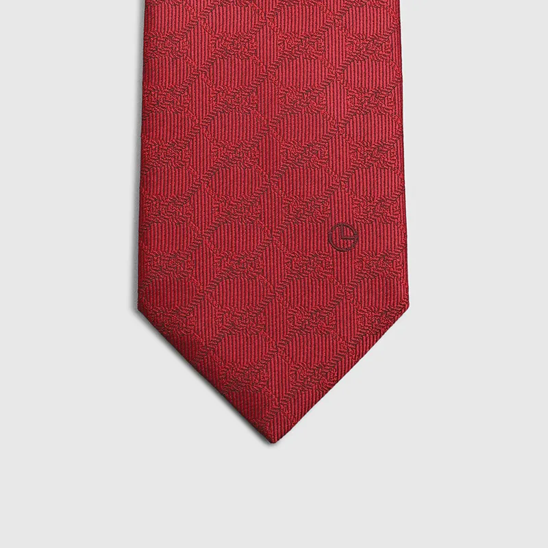GOLDLION Polyester Ties Men's Red-3