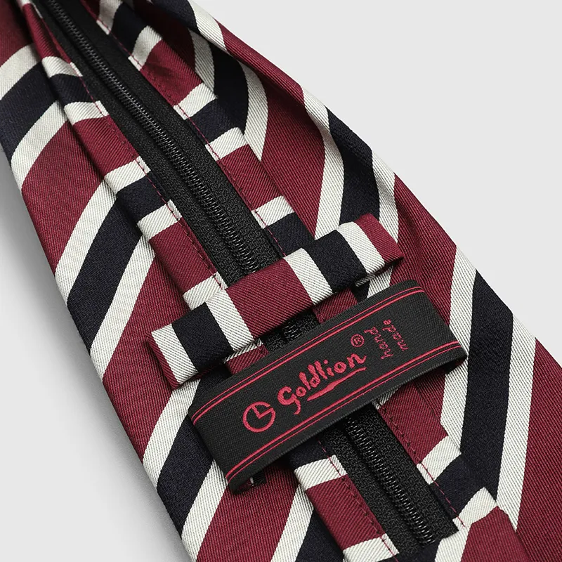 GOLDLION Mulberry Silk Ties Men's Red-6