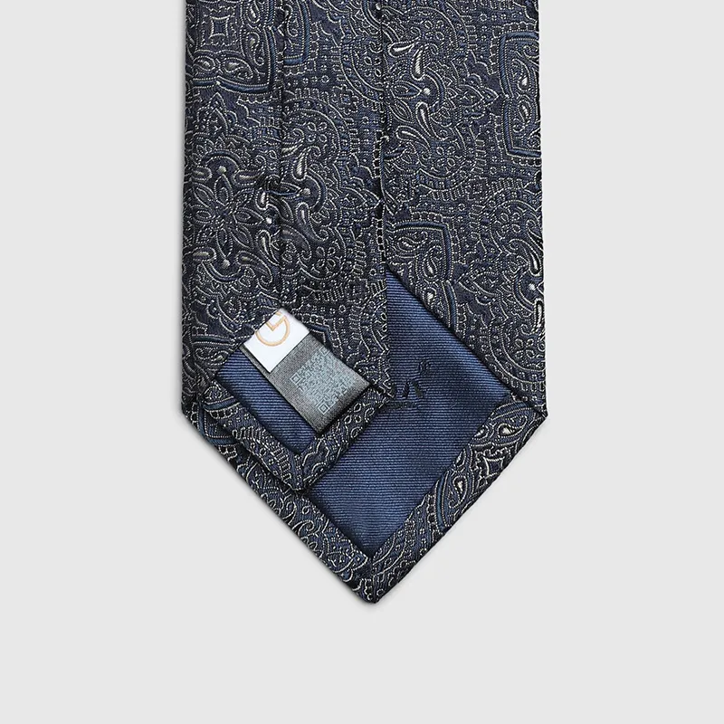 GOLDLION Mulberry Silk Ties Men's Royal Blue-4