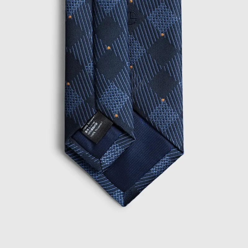 GOLDLION Polyester Ties Men's Blue-4