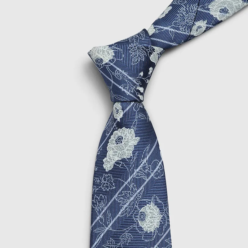 GOLDLION Mulberry Silk Ties Men's Blue-6
