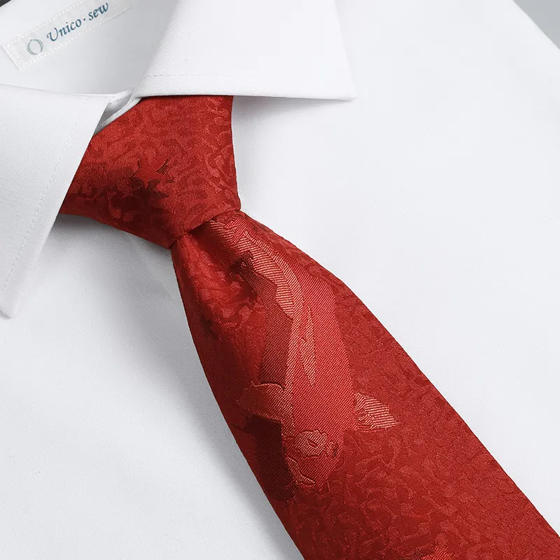 GOLDLION Polyester Ties Men's Red-8