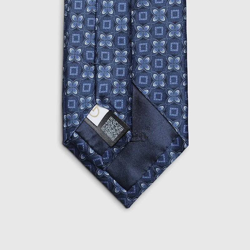 GOLDLION Mulberry Silk Ties Men's Royal Blue-5