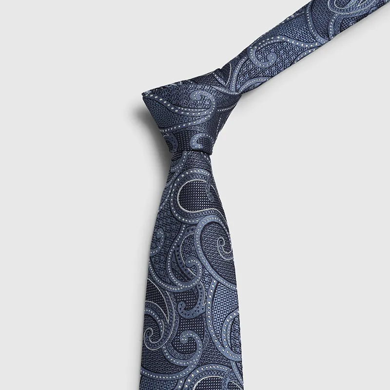 GOLDLION Mulberry Silk Ties Men's Royal Blue-8