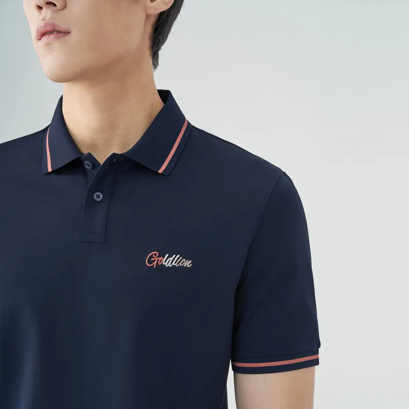GOLDLION UV Protection Business Commute Spring And Summer Polo Shirt Men's-3