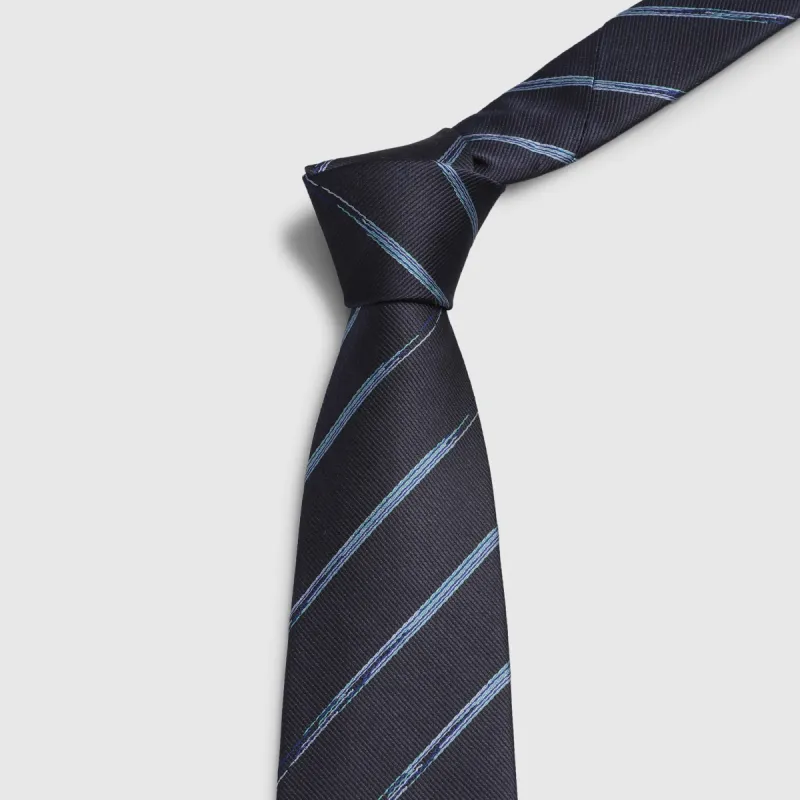 GOLDLION Mulberry Silk Ties Men's Royal Blue-19