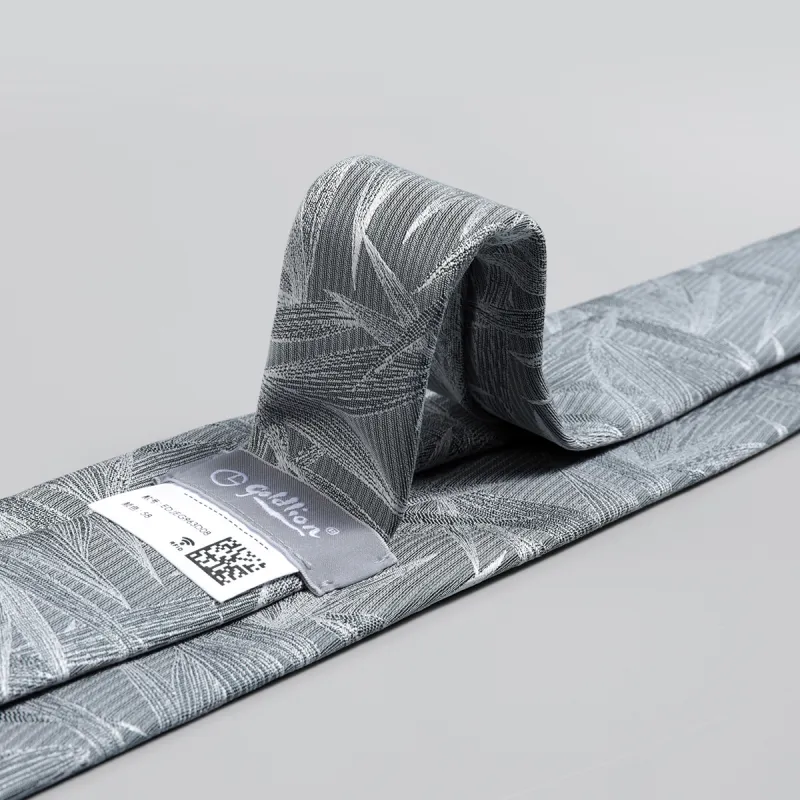 GOLDLION Polyester Ties Men's Gray/Navy Blue-12