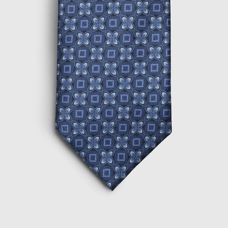 GOLDLION Mulberry Silk Ties Men's Royal Blue-3