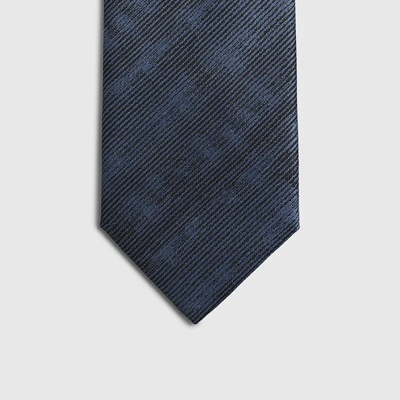 GOLDLION Mulberry Silk Ties Men's Gray Blue-16