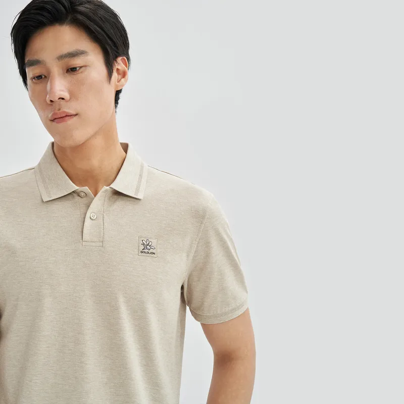 GOLDLION 23 Spring And Summer Polo Shirt Loose Fit With Micro Elasticity Men's Multiple Colors-11