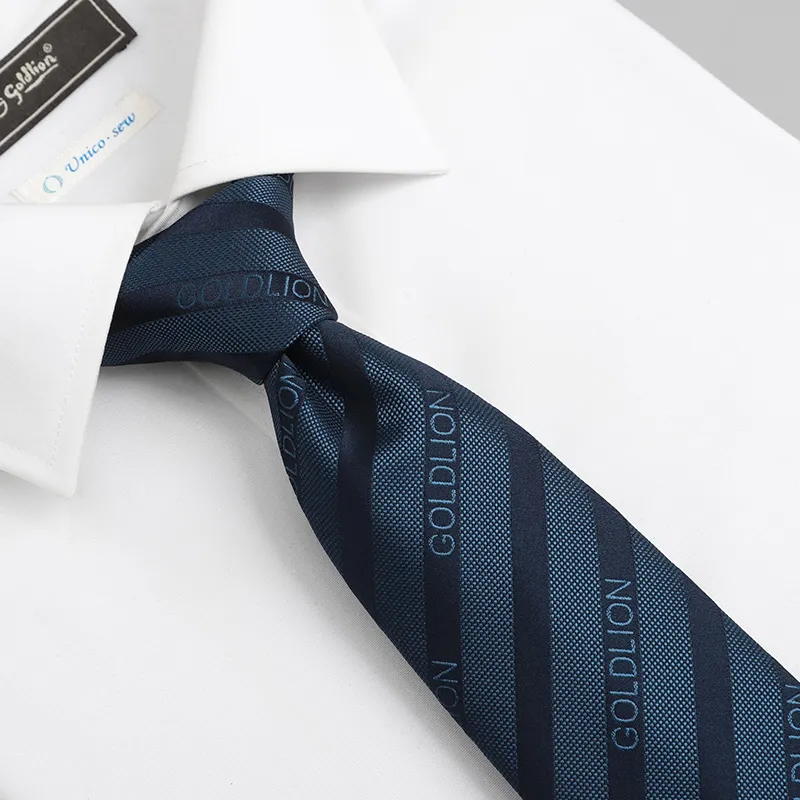 GOLDLION Polyester Ties Men's Blue-12
