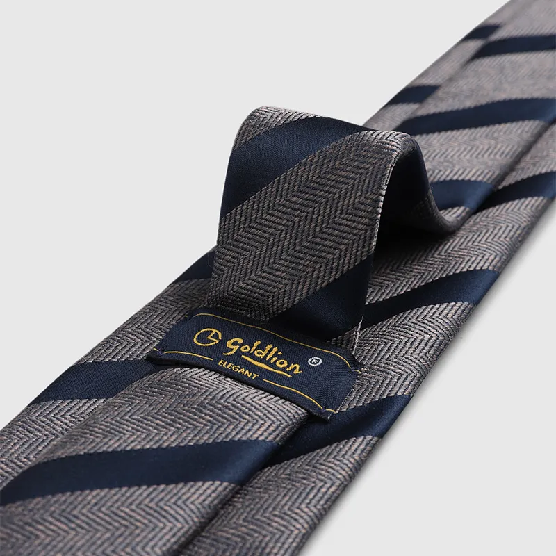 GOLDLION Polyester Ties Men's Blue-21