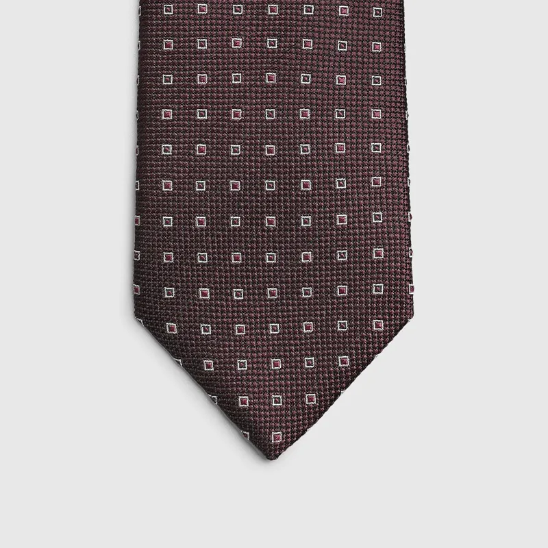 GOLDLION Mulberry Silk Ties Men's Burgundy-4