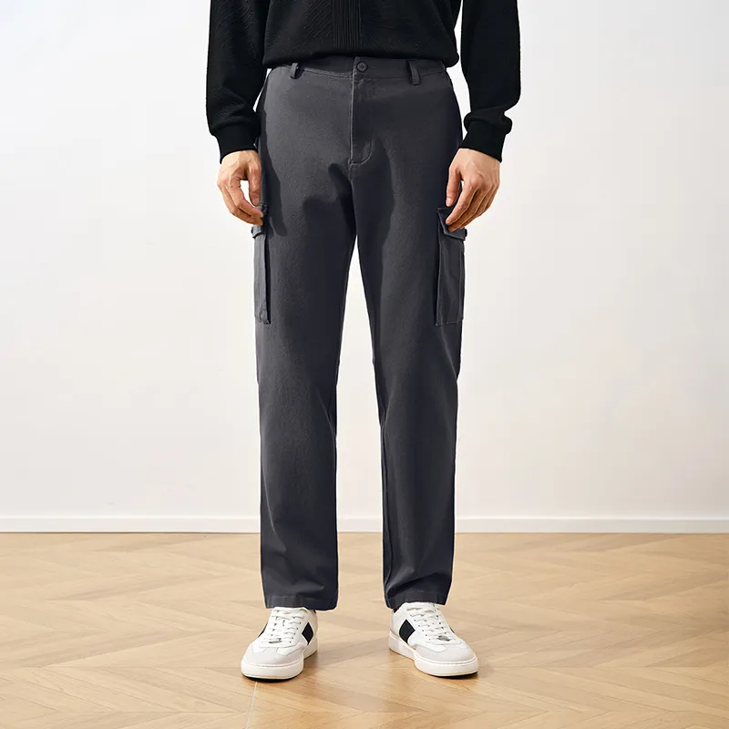 GOLDLION FW24 Straight Fit Elastic Cuff Cargo Pants Men's Multiple Colors-16