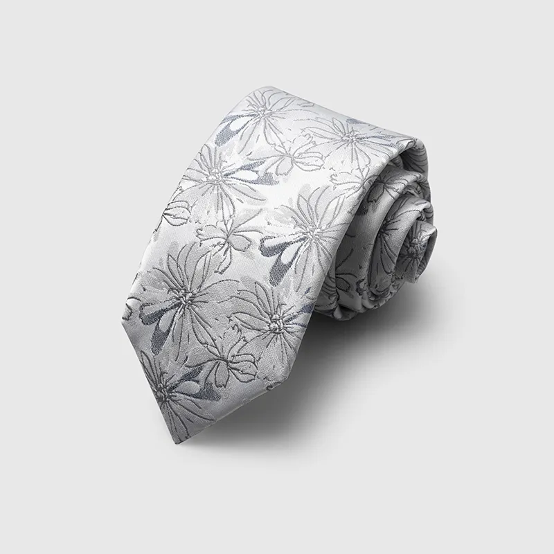 GOLDLION Polyester Ties Men's Blue Gray-15