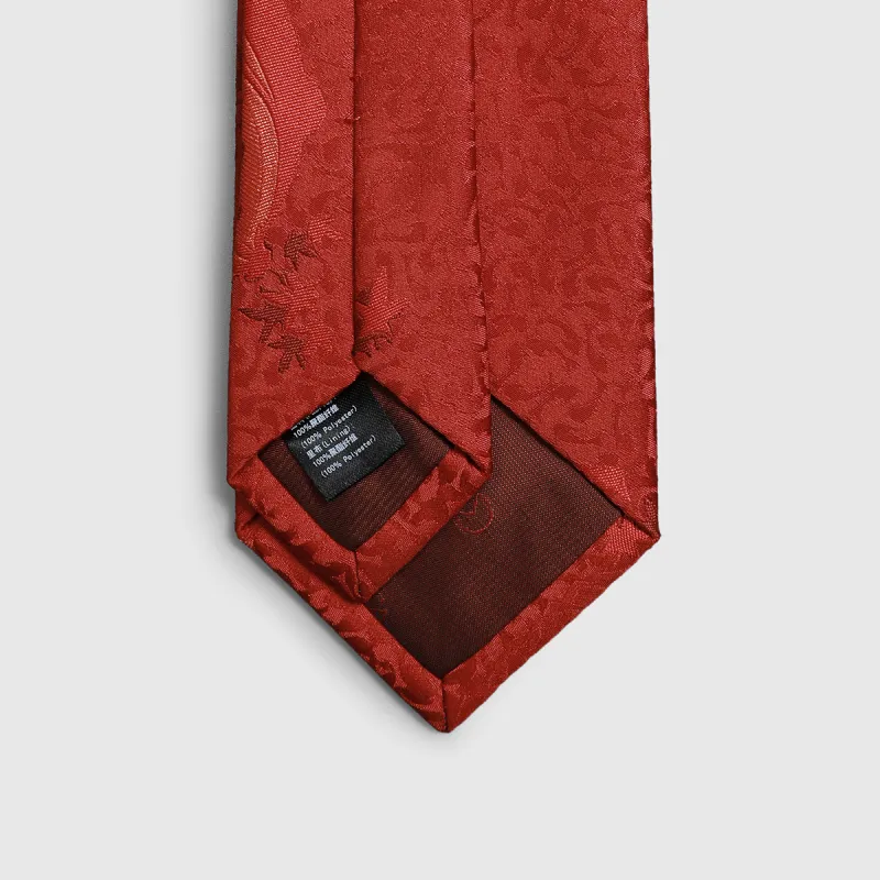 GOLDLION Polyester Ties Men's Red-7
