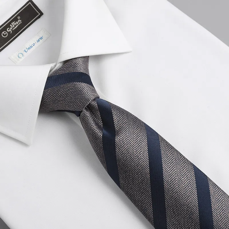 GOLDLION Polyester Ties Men's Blue-24
