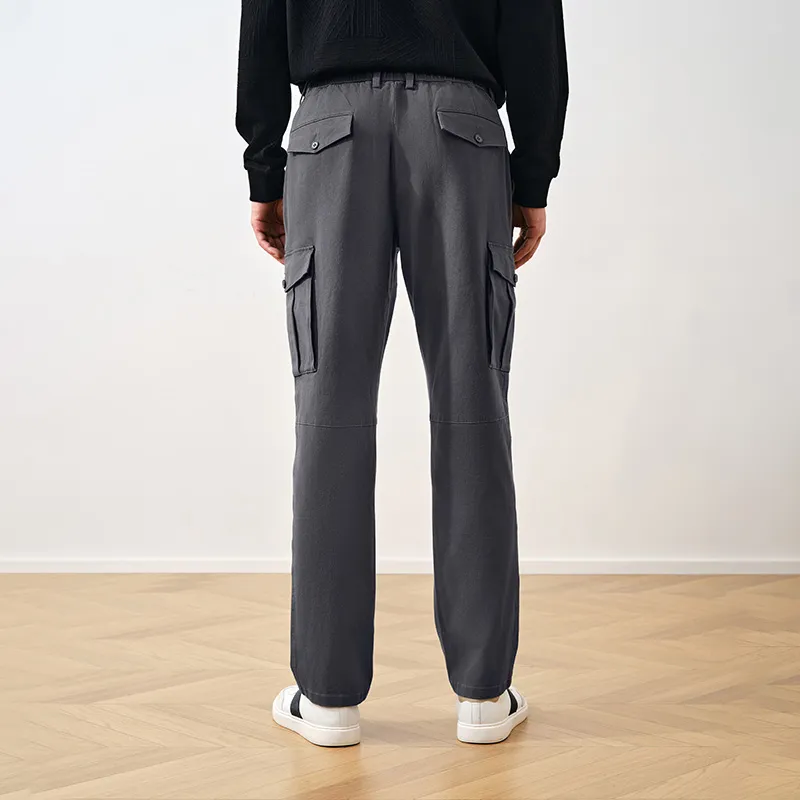 GOLDLION FW24 Straight Fit Elastic Cuff Cargo Pants Men's Multiple Colors-18