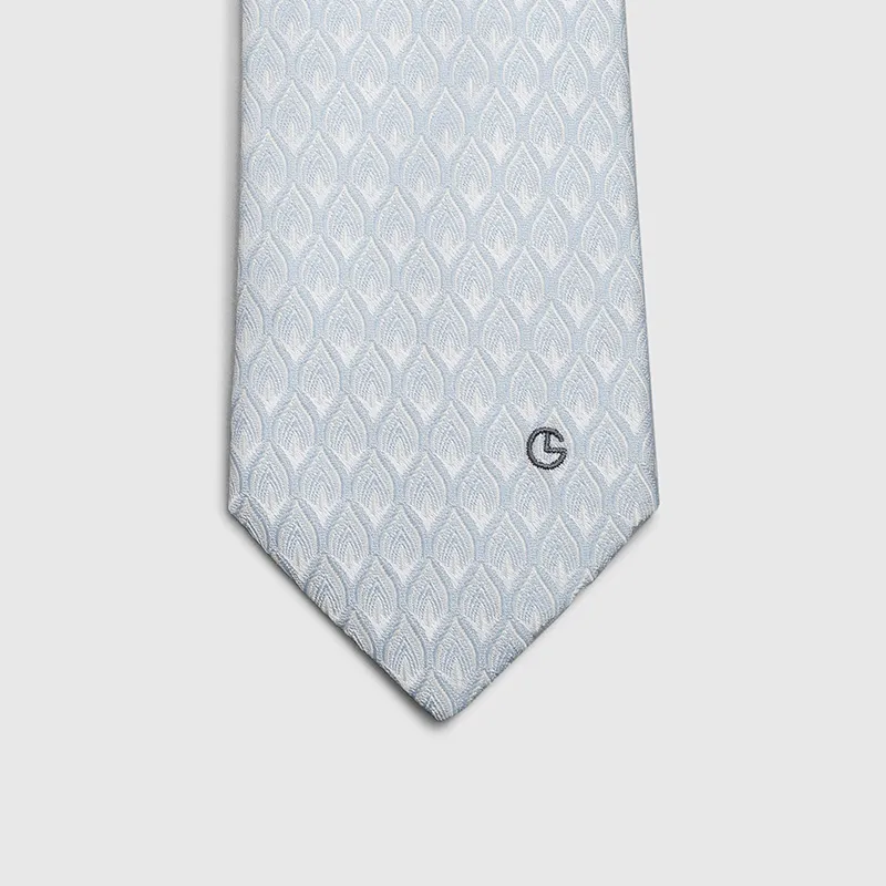 GOLDLION Polyester Ties Men's Light Gray-3