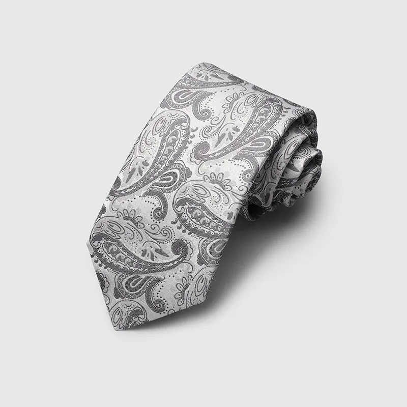 GOLDLION Polyester Ties Men's Blue Gray-8