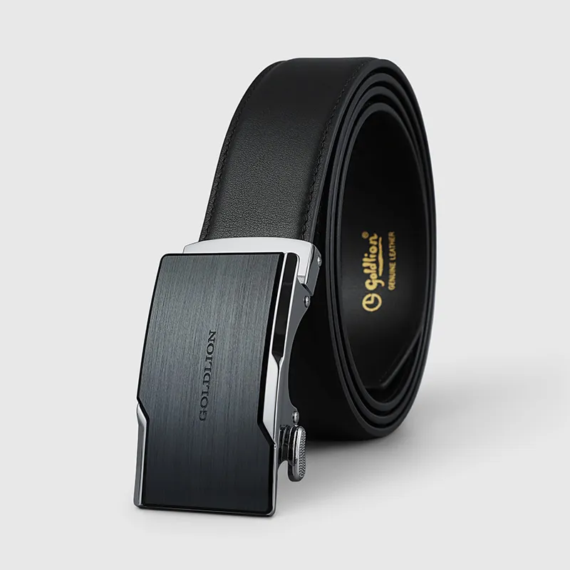 GOLDLION Top Grain Cow Leather Leather Belts Men's 3.5cm-3