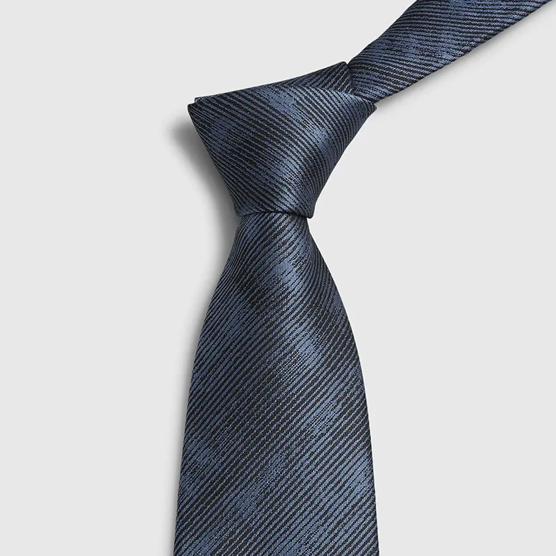 GOLDLION Mulberry Silk Ties Men's Gray Blue-14