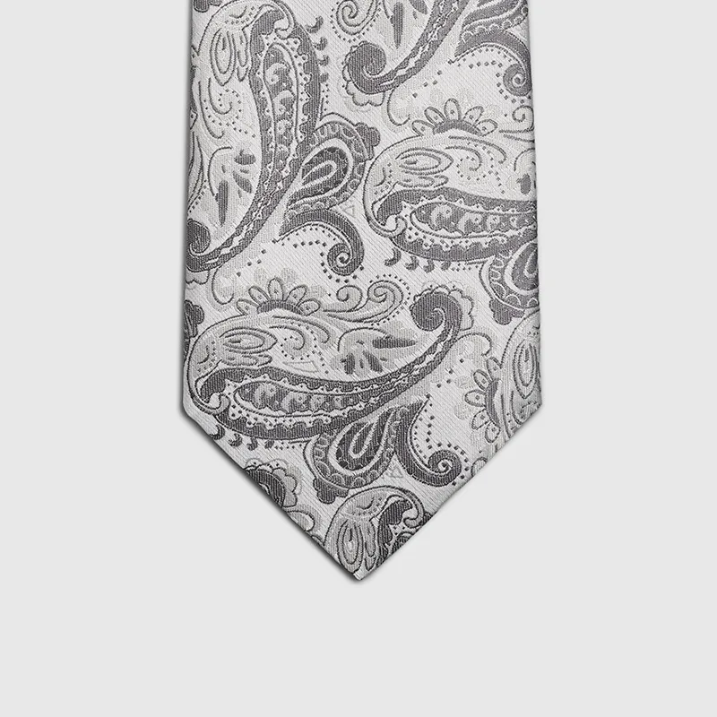 GOLDLION Polyester Ties Men's Blue Gray-10