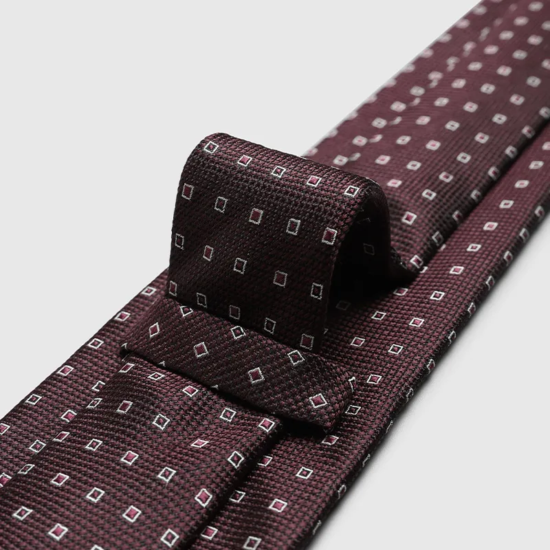 GOLDLION Mulberry Silk Ties Men's Burgundy-2