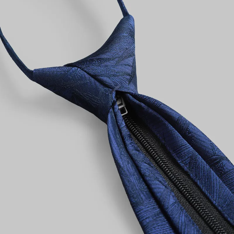 GOLDLION Polyester Ties Men's Gray/Navy Blue-16