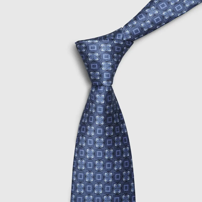 GOLDLION Mulberry Silk Ties Men's Royal Blue-2