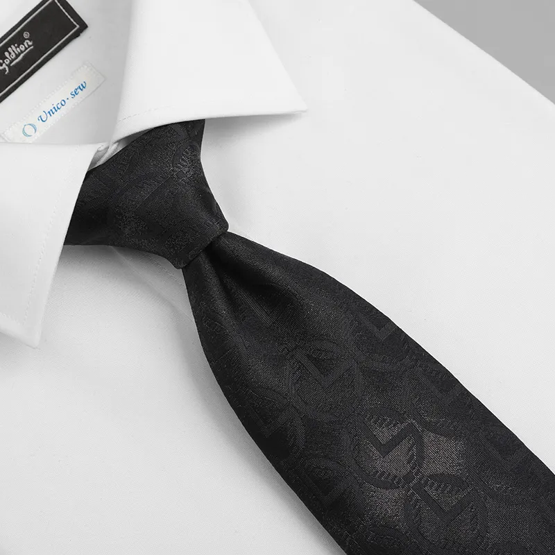 GOLDLION Mulberry Silk Ties Men's Gray Blue-11