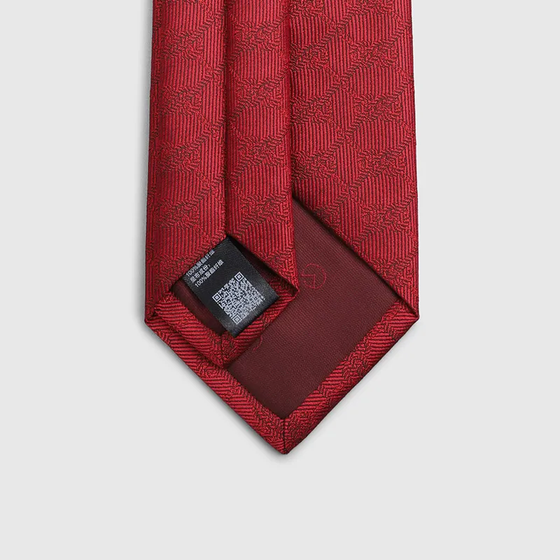 GOLDLION Polyester Ties Men's Red-4