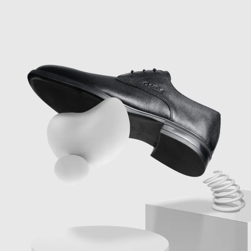 GOLDLION Dress Shoes Men Low-Top Black-4