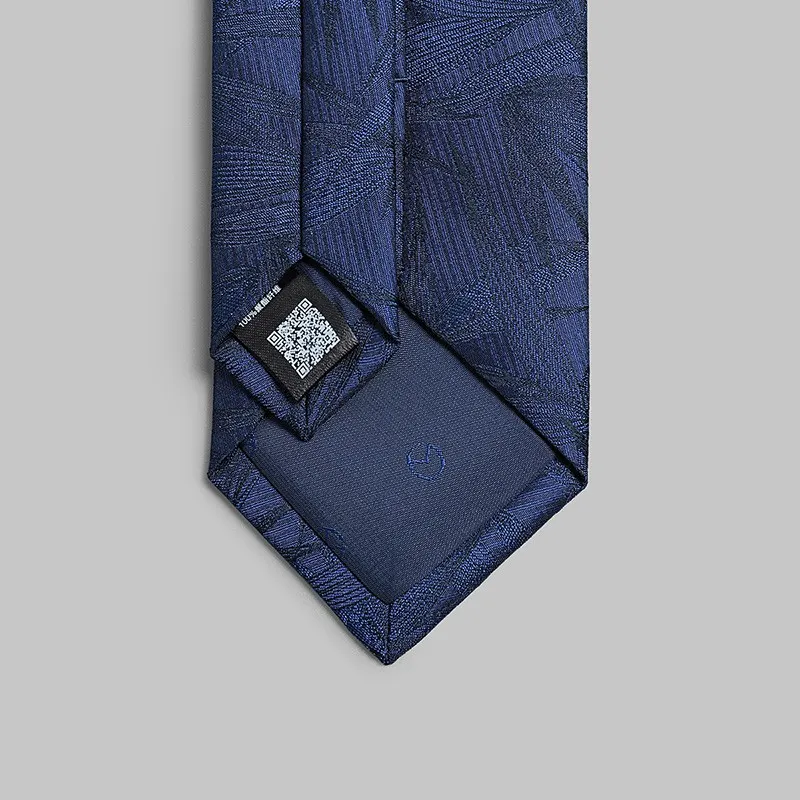 GOLDLION Polyester Ties Men's Gray/Navy Blue-58