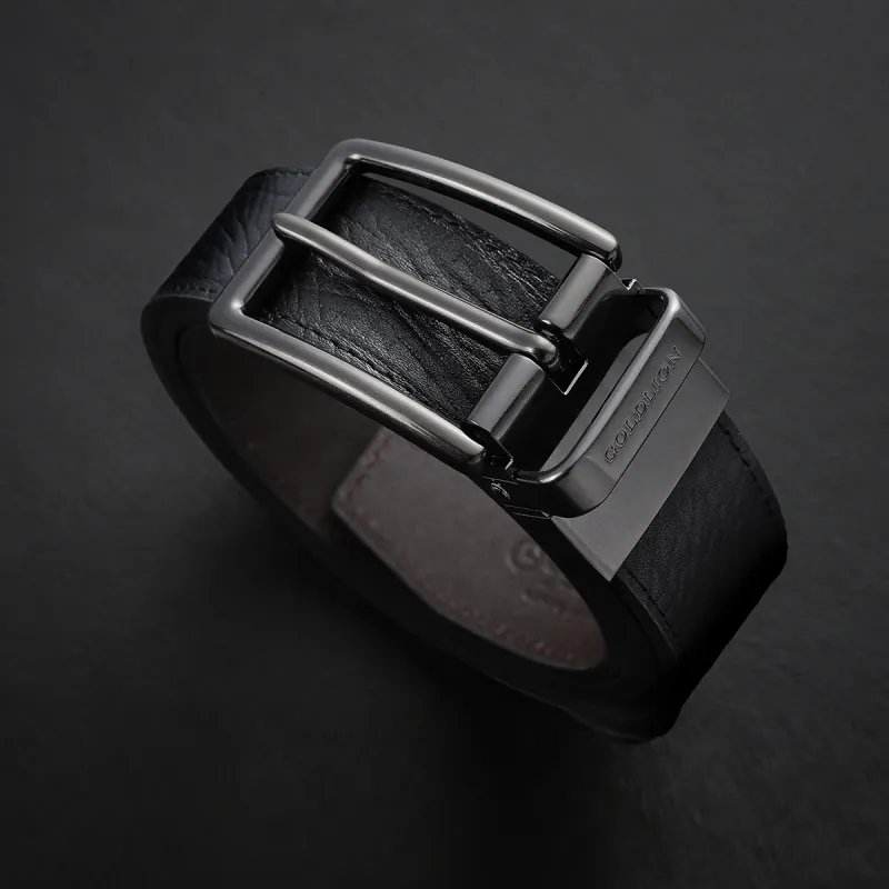 GOLDLION Top Grain Cow Leather Belts Men's Multiple Colors Width 3.5CM-4