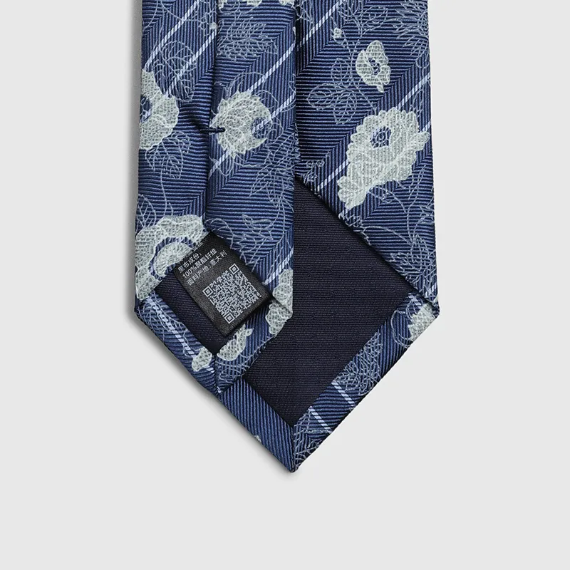 GOLDLION Mulberry Silk Ties Men's Blue-4