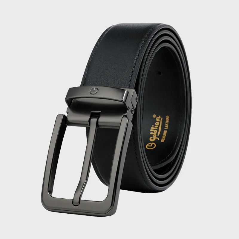 GOLDLION Top Grain Cow Leather Belts Men's Multiple Colors Width 3.5CM-28