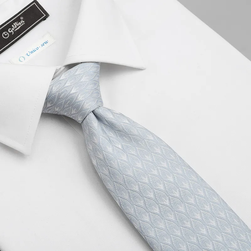 GOLDLION Polyester Ties Men's Light Gray-1