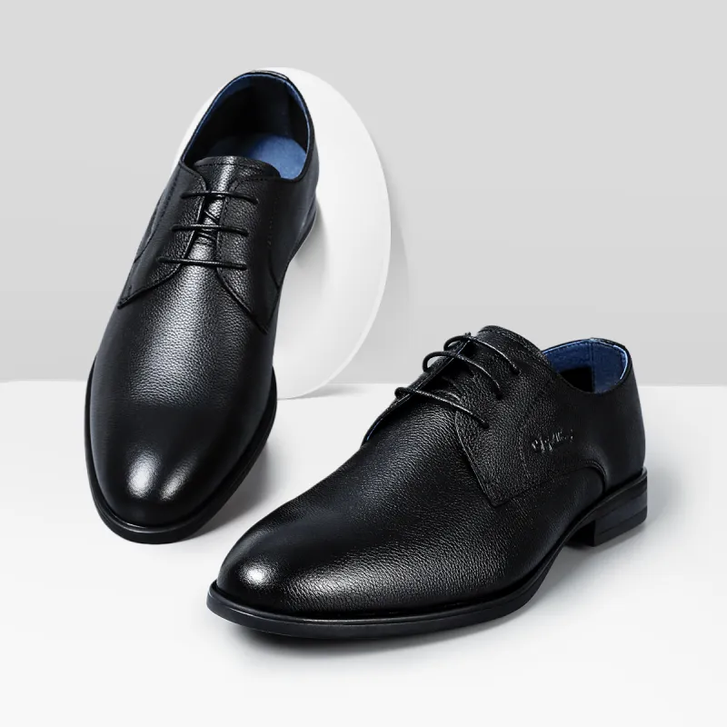 GOLDLION Dress Shoes Men Low-Top Black-3