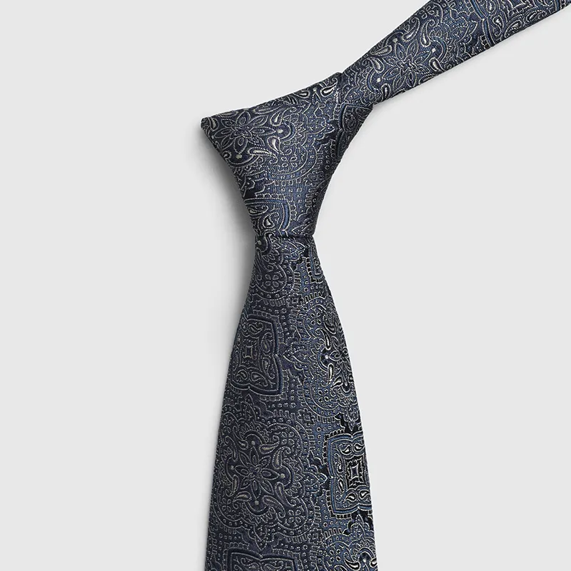 GOLDLION Mulberry Silk Ties Men's Royal Blue-1